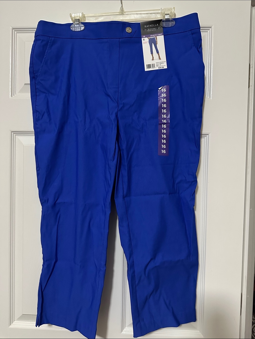 Rafaella Cobalt Pull-On Capri Pants